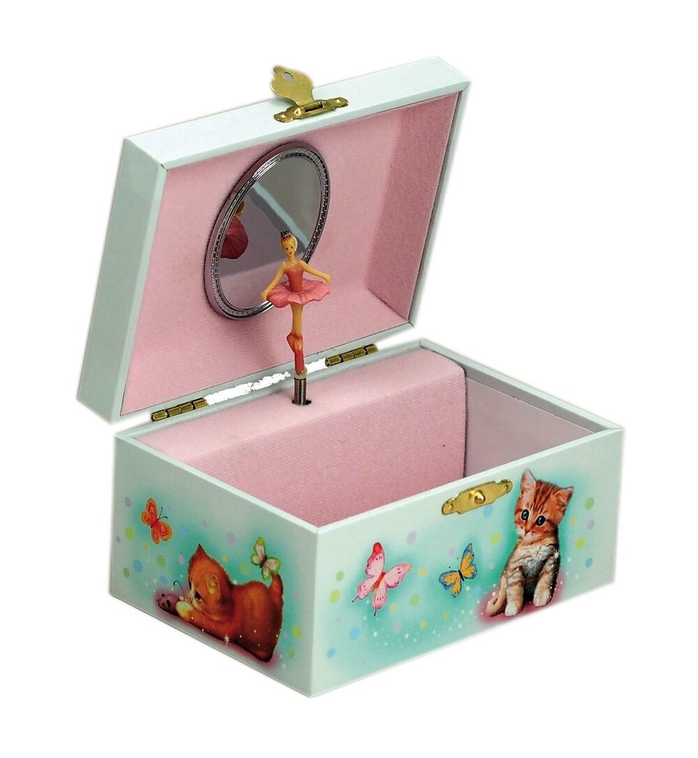 6633 MusicBox Kingdom 28052 Kittens Jewelry Music Box Playing The Melody